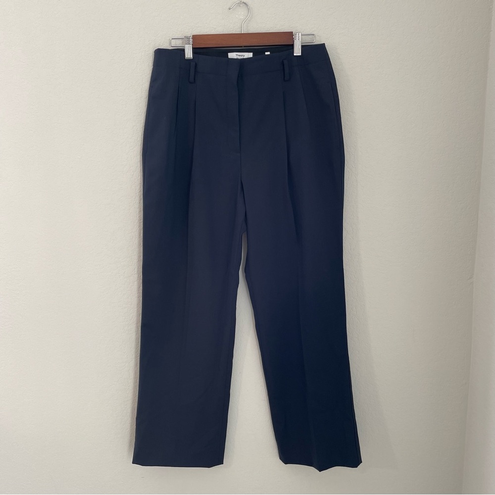 Theory Project Wool Pants Womens Size 6 Style WP201 Navy Dress Slacks